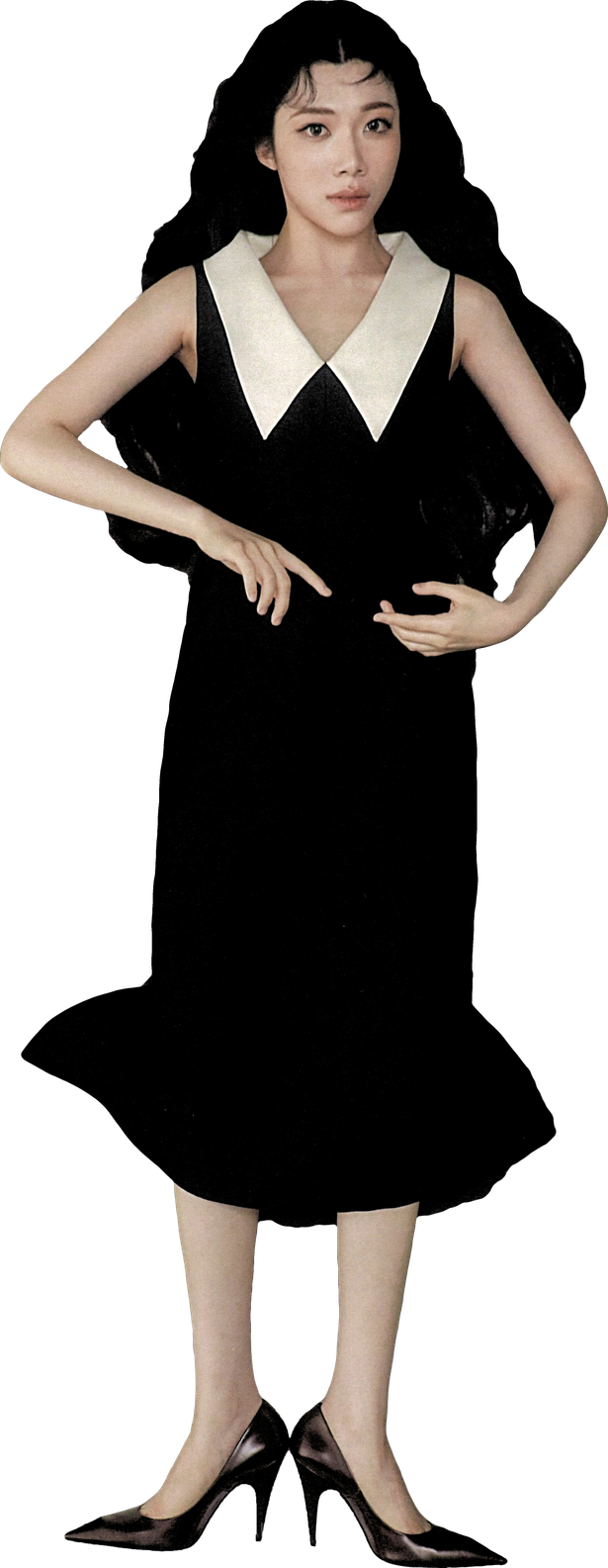 Sammi standing in a painterly recital room